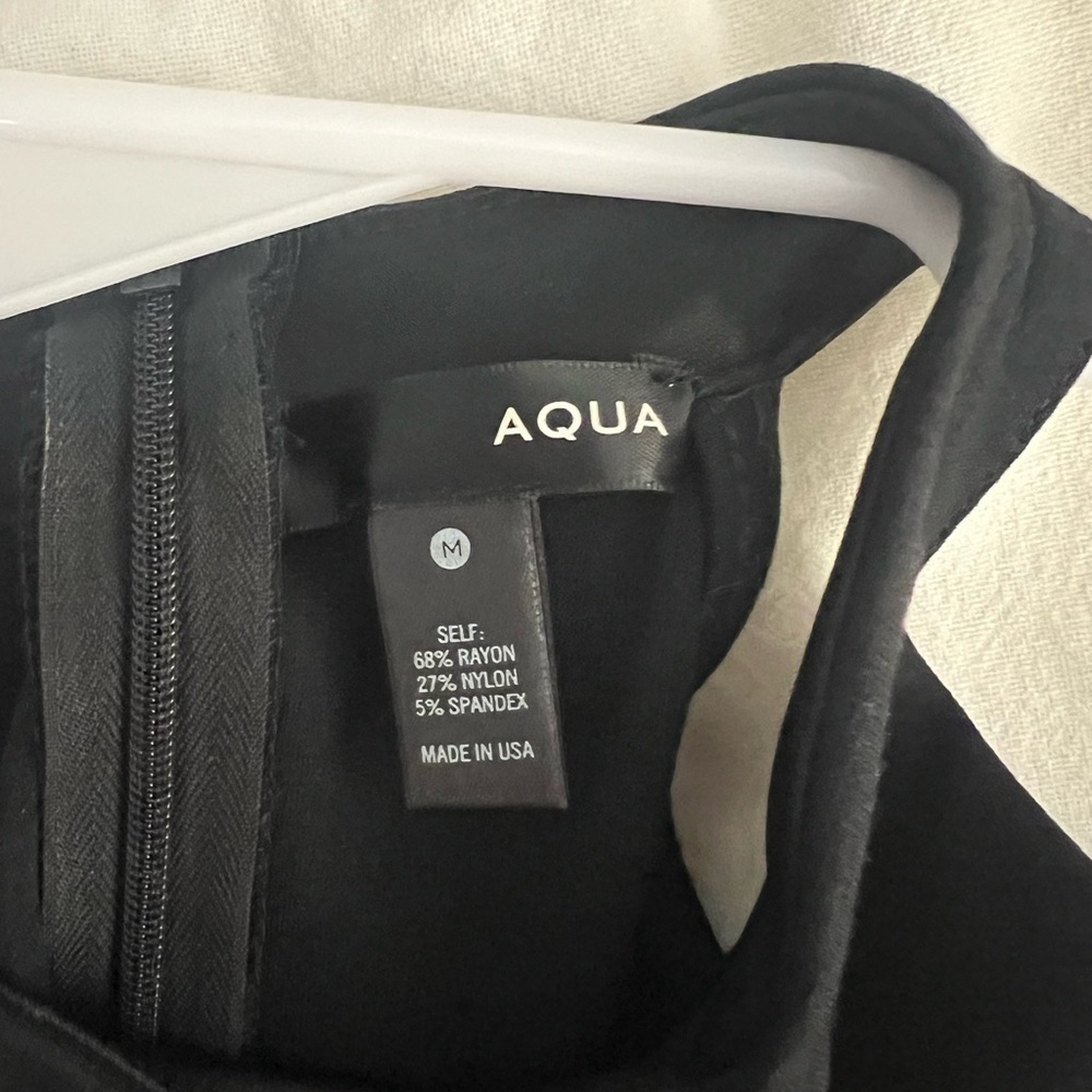Aqua from Bloomingdale’s black mini dress